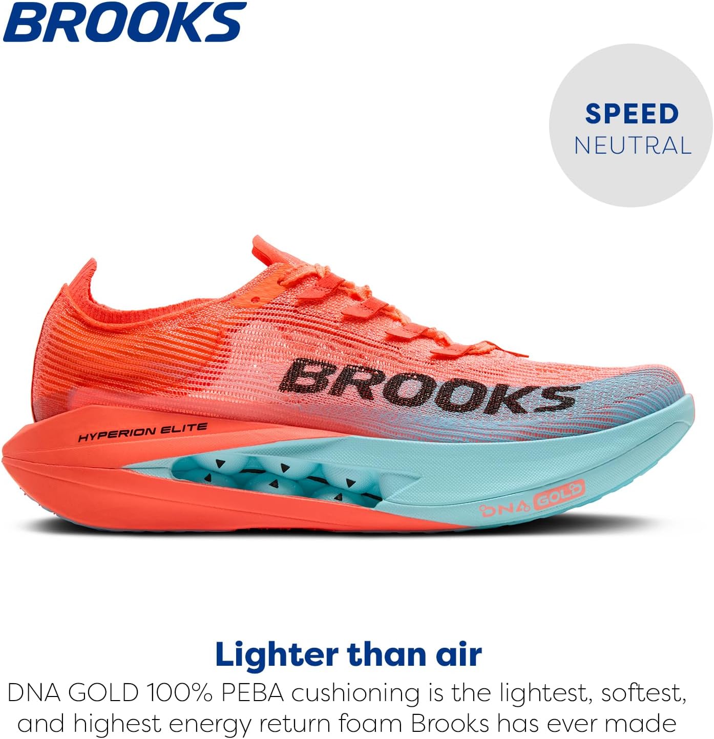 Brooks Unisex Hyperion Elite 5 Neutral Race Running Shoe for Men & Women 7.5 Pink Clay/Atomizer Blue